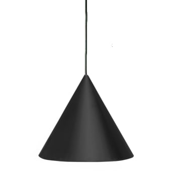Remei - Lámpara colgante con pantalla de hierro color negro 30 cm