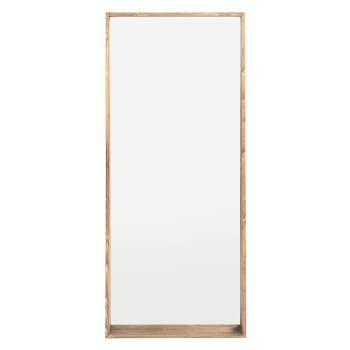 Anzor - Miroir sur pied incliné en bois d'épicéa couleur naturelle 165 cm