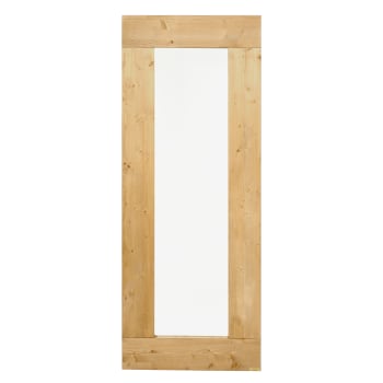 Amarie - Espejo de pared y cuerpo entero de madera color olivo 165 cm