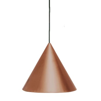 Remei - Lámpara colgante con pantalla de hierro color cobre 20 cm