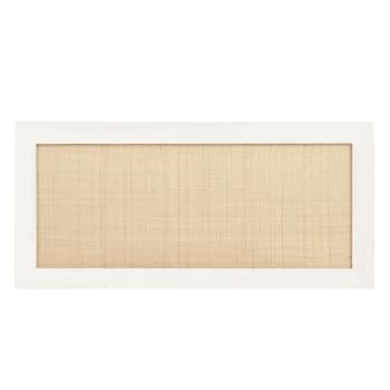 Tayen - Cabecero de cama madera de abeto color blanco para cama de 160 cm