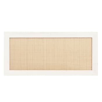 Tête de lit en bois d'épicéa de couleur blanc pour lit 160 cm