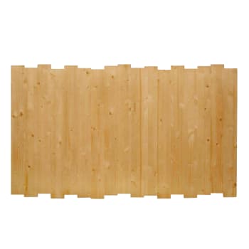Dakari - Tête de lit en bois d'épicéa de couleur marron clair pour lit 150 cm