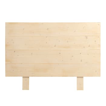Nala - Tête de lit en bois d'épicéa de couleur beige pour lit 150 cm
