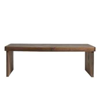 Alenka - Table basse en bois massif récupéré de couleur beige