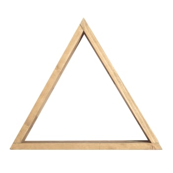 Triangle - Etagère triangulaire en bois d'épicéa massif couleur naturelle 40 cm