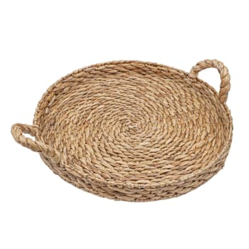 Mangsit - Plateau rond en fibres naturelles 45 cm