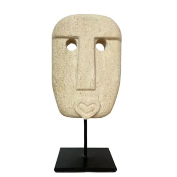 Sumbawa - Figura decorativa de piedra con soporte 18 x 8 cm