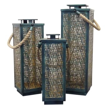 Marrakech Set di 2 lanterne solari per esterni con manico in metallo, 30 cm, lanterna orientale per esterni, colore bianco, IP65, impermeabile come decorazione da giardino
