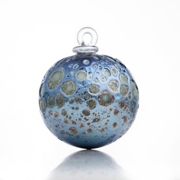 Boule de noël - Boule de Noël en verre cratère Bleu