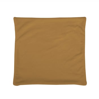 Housse de coussin douceur polyester marron brun 40x40 cm