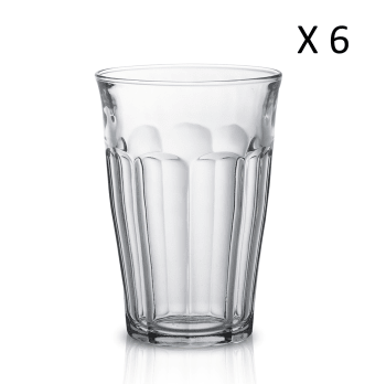 Le picardie® - 6er Set Cocktailgläser 36 cl aus robustem, gehärtetem Glas