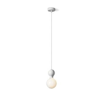 Lampada A Sospensione Design Con Cavo A Spirale E Attacco E27 - Colore Bianco