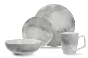 STONE - Set de vaisselle de 16 pièces gris