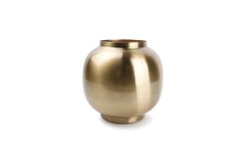 Vase en fer forgé doré 20xH20cm
