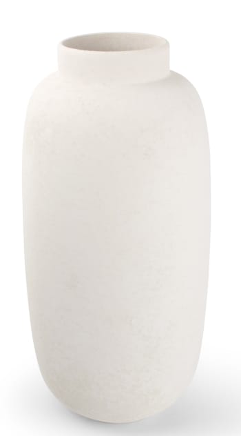 BULLET - Vase en grès blanc 23,5xH49,5cm