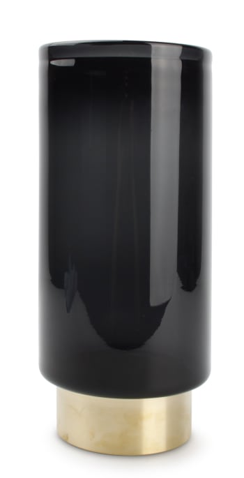 MANON - Vase en verre noir 11,5XH27,5cm