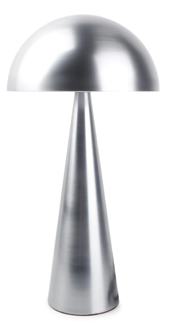 MUSHO - Lampe de table en métal argenté 25xH50cm