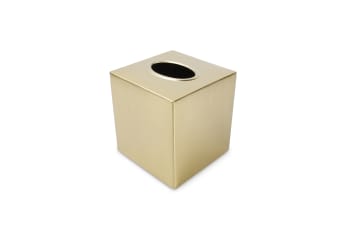 VANITY - Boîte à mouchoirs en inox doré 12,5x12,5xH12,5cm