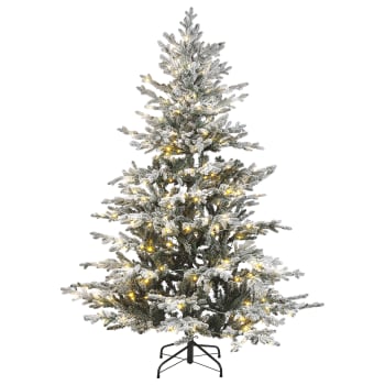 Brisco - Sapin de Noël pré-allumé 180 cm Blanc