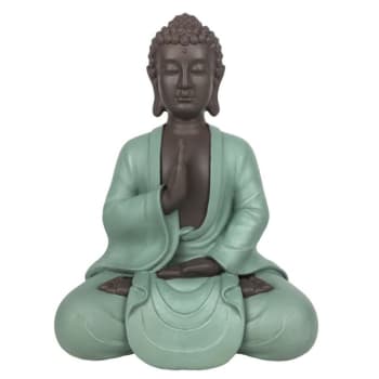 BOUDDHA - Dekorative Statue Grüner Bodhi aus Kunstharz - H20 cm