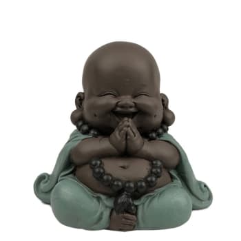 BOUDDHA - Deko-Statue Mini Lachender Buddha aus Kunstharz - H7,5 cm
