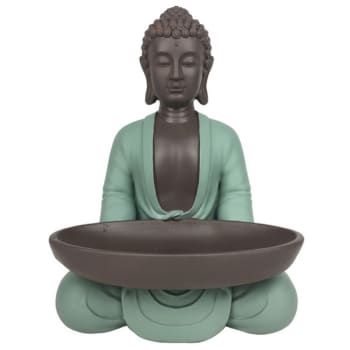 BOUDDHA - Deko-Statue Bodhi mit Schale aus Kunstharz - H18 cm