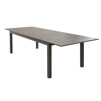 Tavolo da pranzo allungabile 135/270x90 cm in alluminio marrone