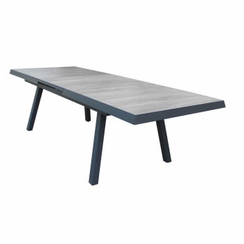 Tavolo da giardino allungabile in alluminio bianco 200/300x95 cm VIDUUS