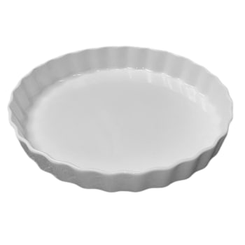 Moule à tarte 30 cm blanc en porcelaine H4