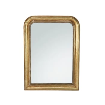 Miroir trumeau - H 53 x L 40 x E 2,5 Bordures de 5 - or - Résine