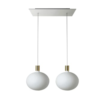 TORINO - Lámpara colgante blanca con 2 luces.