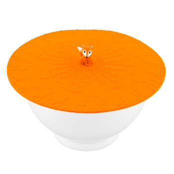 Assiette bébé à ventouse en silicone - Terracotta orange - Sevira Kids