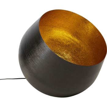 Apollon smooth - Lampe en acier noir et doré D50