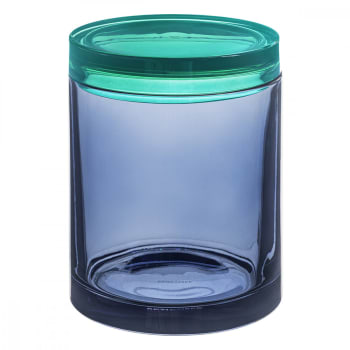 Boite de rangement en verre grande verre bleu