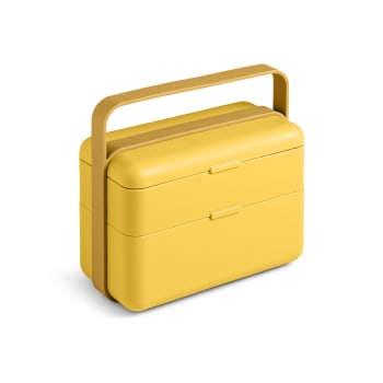 Create - Fiambrera 2 compartimentos en polipropileno amarillo