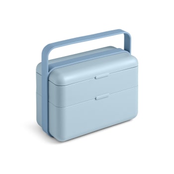 Create - Fiambrera 2 compartimentos en polipropileno azul