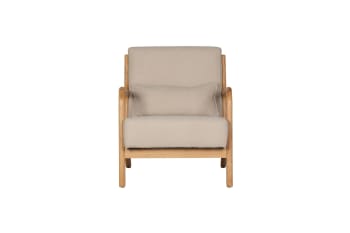 Mark - Sessel aus gewebtem Stoff, beige