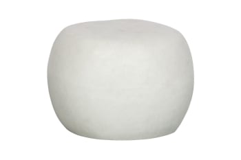 Lazy - Grande table basse en argile blanche
