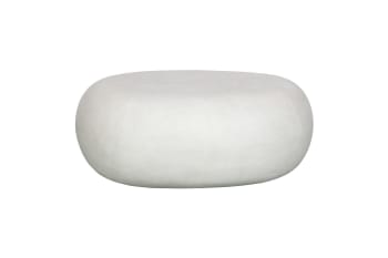 Pebble - Table basse en argile blanche Pebble