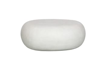 Pebble - Table basse en argile blanche