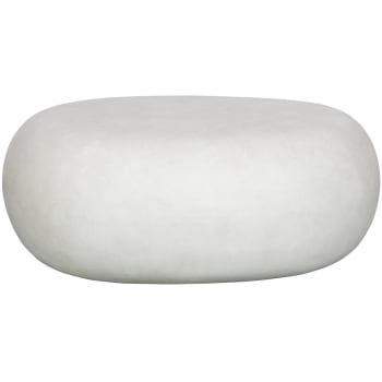 Table d'appoint argile de fibre aspect beton blanc 31x65x49