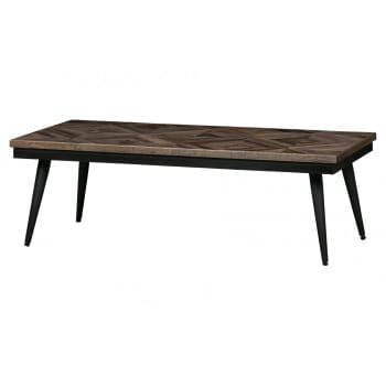 Rhombic - Table basse en bois et métal 120x40cm bois
