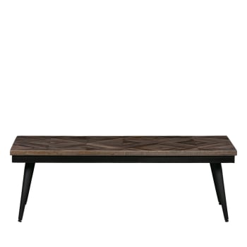 Rhombic - Table basse en bois et métal 120x40cm bois