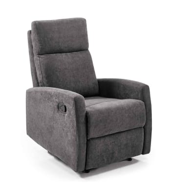 NIZA - Sillón relax reclinable con palanca color gris