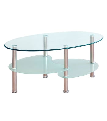 Mesa centro cristal ovalada LUCY de segunda mano por 145,99 EUR en  Barcelona en WALLAPOP