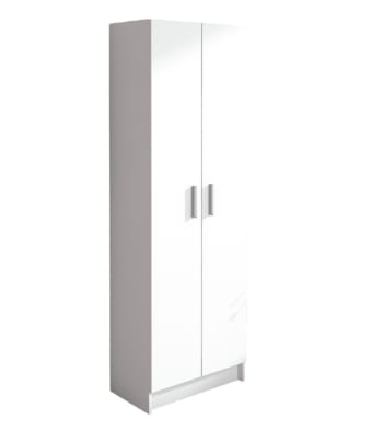 AVA - Armario multiusos 2 puerta 3 estantes color blanco
