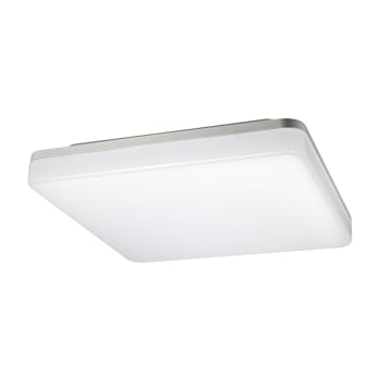 CANADIAN - Plafonnier LED carré blanc adapté à un usage extérieur.