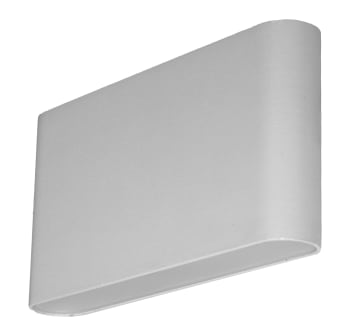 Applique LED da esterno in alluminio bianco biemissione 4000K 10x10cm. Alfa