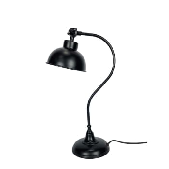 Lámpara de escritorio de metal negro